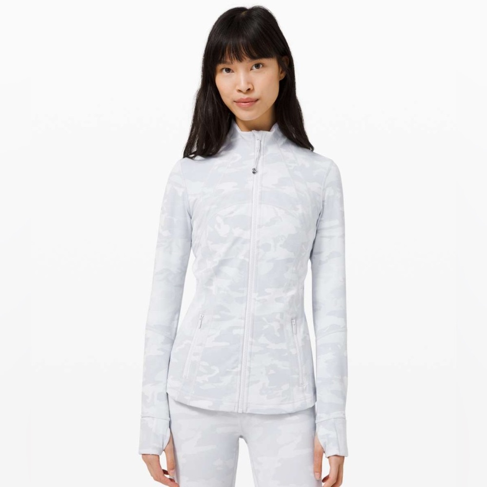 Lululemon NWOT Define Jacket *Luxtreme Size 6 White Grey Camo New Jacquard Hip